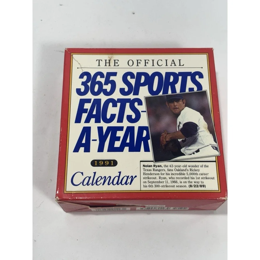 1991 365 Sports Facts A Year Calendar Daily Memorabilia Page-A-Day Original